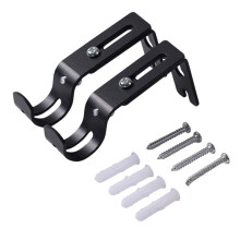 Adjustable Curtain Rod Bracket - Heavy Duty Stainless Steel Holder for 1-Inch Rods, Wall Mount, Set of 6