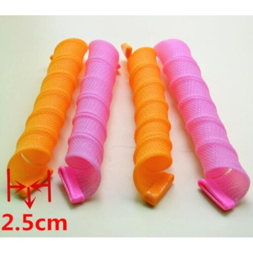 18 pezzi bigodini manuali per capelli - bigodini magici in plastica - arancioni - donna 1