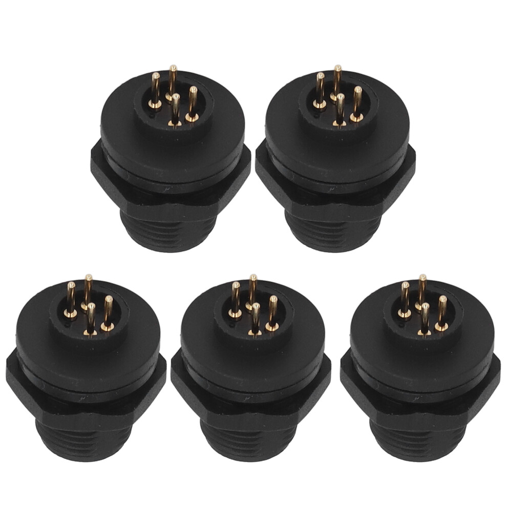 5Pcs E7 Threaded Aviation Connectors 4-Core Waterproof 20Awg 8431384963346