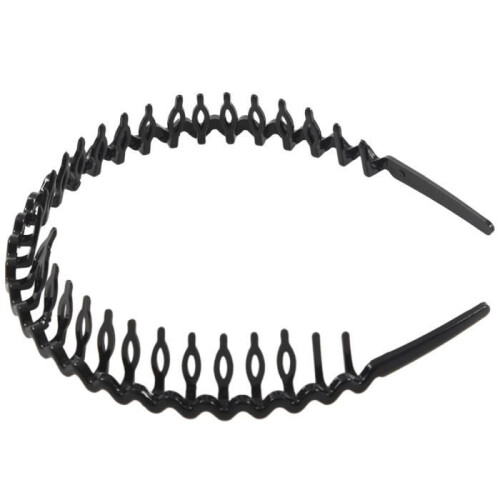 3 elastici per capelli in plastica nera 1