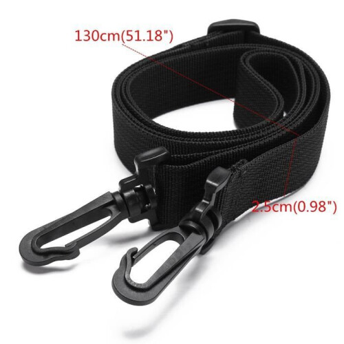 Tracolla per borsa a tracolla - Nylon - Regolabile - 130 cm - 2,5 cm - Colore nero 1