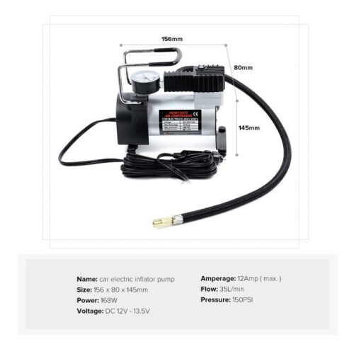 12V 168W 150PSI Draagbare elektrische auto-luchtcompressor 2