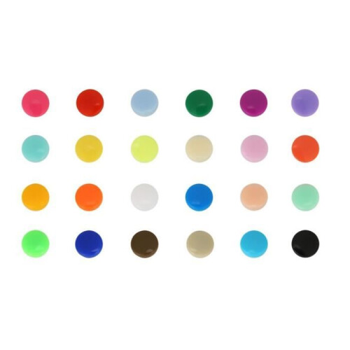Clip-on closure button - Unspecified - T5 - 360 pieces - Plastic - 24 colors 2