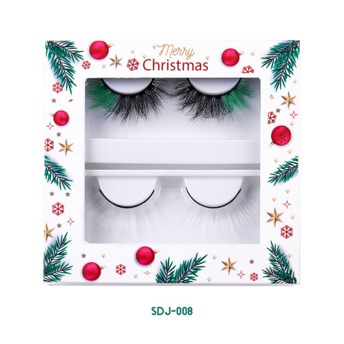 (008) Festive False Lashes - 2 Pairs Soft & Colorful 1