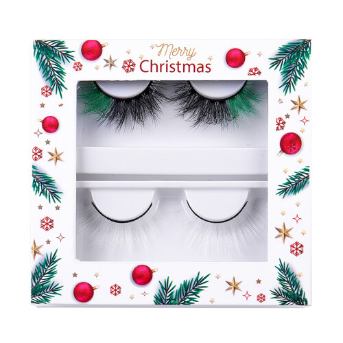 (008) Festive False Lashes - 2 Pairs Soft & Colorful 2