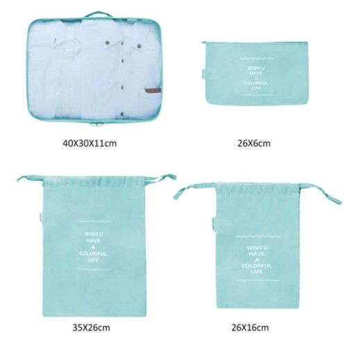 Organizer per bagagli - Noname - 8 pezzi - Impermeabile - Resistente all'acqua - Unisex 2