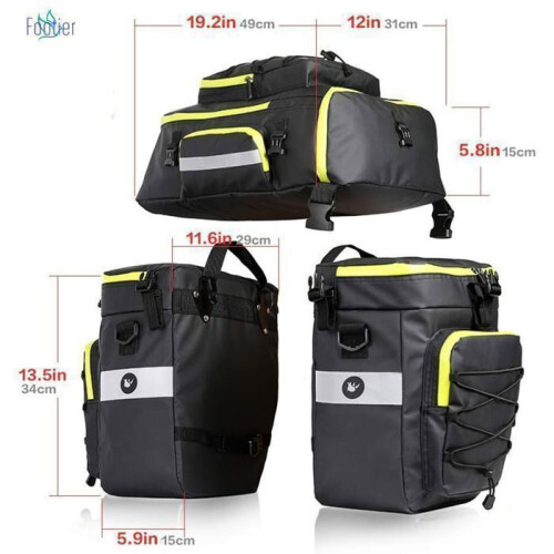 Τσάντα πίσω σχάρας FOOTIER 75L, τσάντα πλαισίου 3 σε 1, τσάντα πίσω καθίσματος με κάλυμμα 2