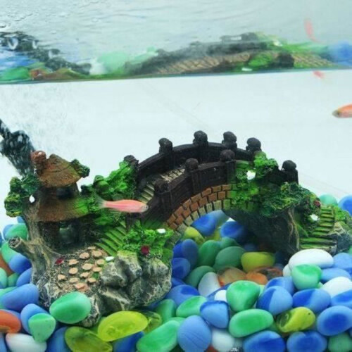 Resin Bridge Pavilion for Artificial Aquarium Decoration 2