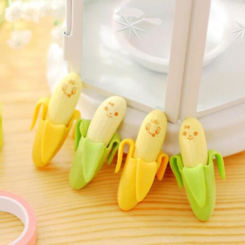 Set van 2 mooie rubberen gummen - Banaan 2