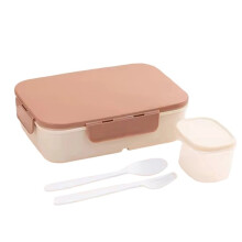 1pc 1200ml Flip-Top Lunch Box Portable Leakproof & Waterproof Design for Outdoor Use College Office Portable Brown B