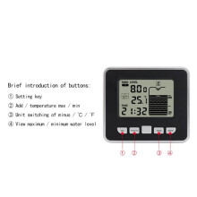 Ultrasonic Wireless Water Tank Liquid Level Meter with Temperature Sensor Level Monitor Display Low Battery Alarm