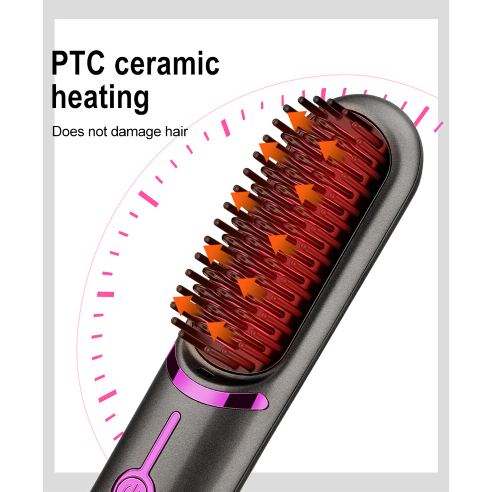 Hair Straightener Comb with Curls