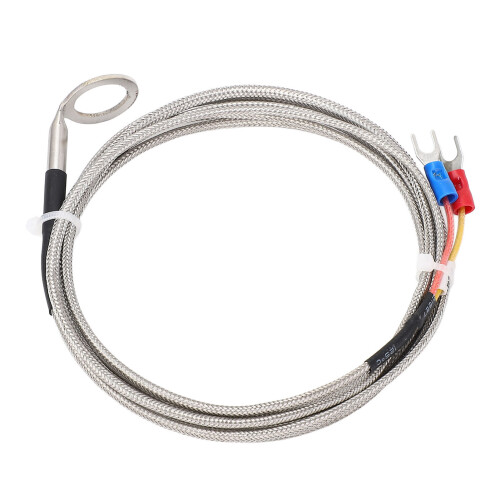 Sensor de termocupla tipo K, acero inoxidable, 1 m, 14 mm ID 1