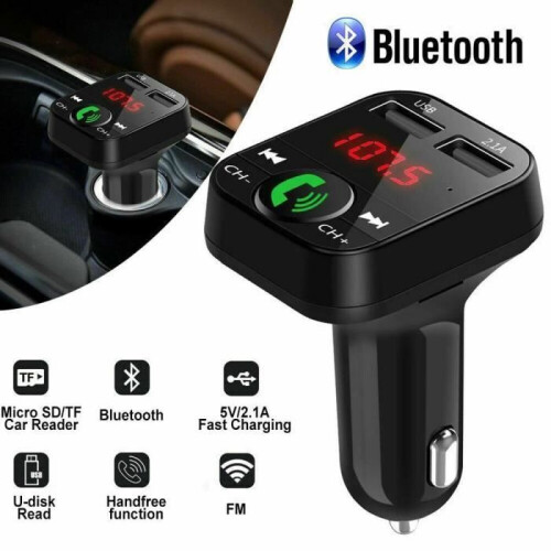 FM-zender - ZISONIX - MP3-adapter - Bluetooth 5.0 - USB-oplader - Handsfree 2