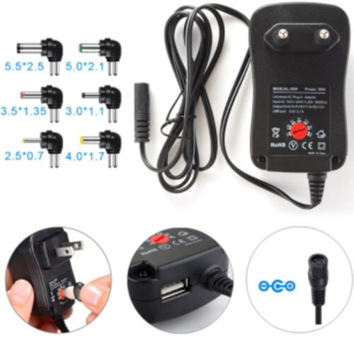Τροφοδοτικό γενικής χρήσης 30W AC - DC 3V - 4.5V - 6V - 7.5V - 9V - 12V Ρυθμιζόμενο 1