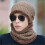 Conjunto de gorro e cachecol de inverno, gorro e cachecol de tricô com forro de lã para mulheres e homens, cáqui. 4
