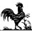 Μεταλλικός ανεμοδείκτης κήπου Retro Rooster - Δείκτης κατεύθυνσης ανέμου - Μαύρος 2