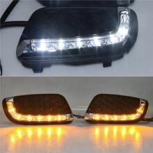 Two-Color LED Daylight DRL Fog Light for Fortwo 2008-2011 Car Accessories