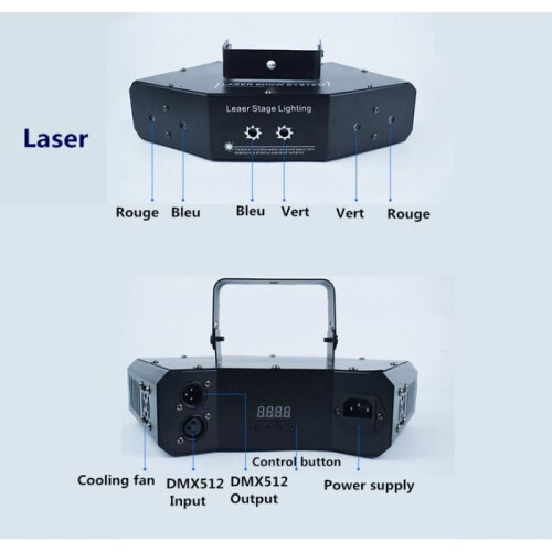 Scansione laser RGB con modelli DMX per DJ Dance Bar 1
