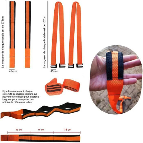 Moving Strap - ProBest - 2 Straps - Ergonomic - 100 kg - Easy Transport 2