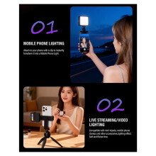 LED Fill Light RGB Full-Color Pocket Photography Light Portable Camera Video Light for Vlog, Live Streaming, Selfie