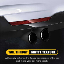 Embout D'Échappement en Fiber de Carbone Mat de Voiture 60-101MM, Tuyau D'Échappement Universel de Voiture, Modification de la Gorge de Queue, Tuyau