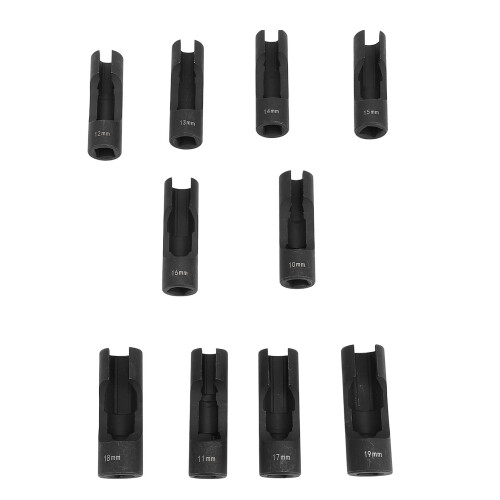 10pcs Chrome Vanadium Fuel Line Socket Wrench Set 10mm-19mm 2