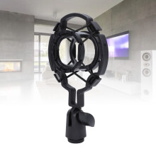 Black Universal Microphone Shock Mount for 42-46mm Mic Vibrations