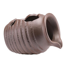 Outdoor Water Fountain Ceramic Jar Waterfall Feature for Garden Patio Decor 12.40x9.80x9.00cm Brown