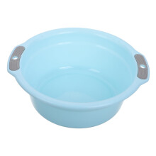 Plastic Wash Basin with Handles Thickened Tub for Laundry Kitchen and Baby Bath Light Blue