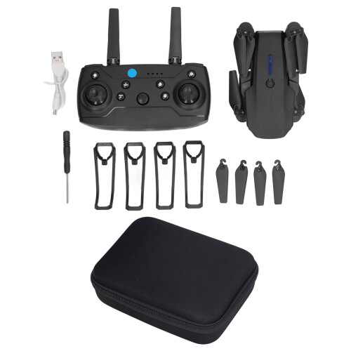 E88 4-Axle Folding Drone with 4K Camera, 13-15 Min Flight, Black 1