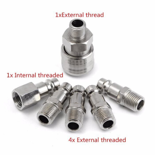 6pcs 1/4 inch BSP Compressor Connector Air Coupler Quick Release Line Hose 2