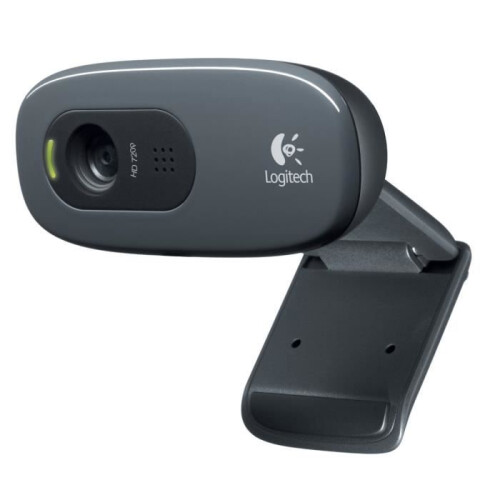Logitech HD Webcam C270 Κάμερα web HD με ενσωματωμένο μικρόφωνο Συμβατή με Skype-MSN-Facebook, μαύρο 1