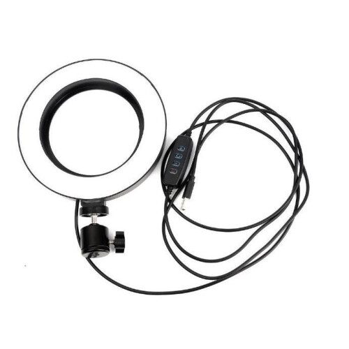 Ring Light de 26 cm com tripé, suporte para celular e controle remoto, 3 modos de iluminação. 1