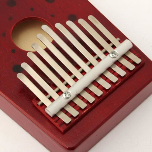 Kalimba Sanza 10 toetsen duimpiano rood 2