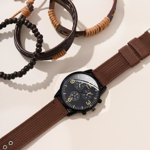 Men's wristwatch set, 4 straps, ideal gift 1