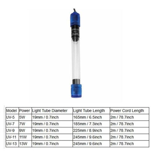 Λάμπα UV 13W 220-240V για ενυδρείο, λίμνη, πισίνα 2