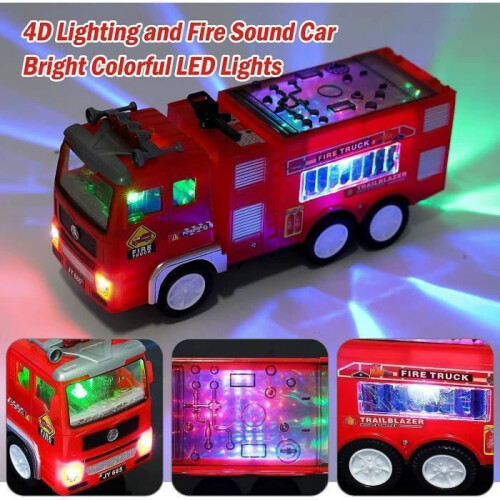 Camion dei pompieri elettrico con luci e suoni, per bambini di 3, 4, 5 e 6 anni. 1