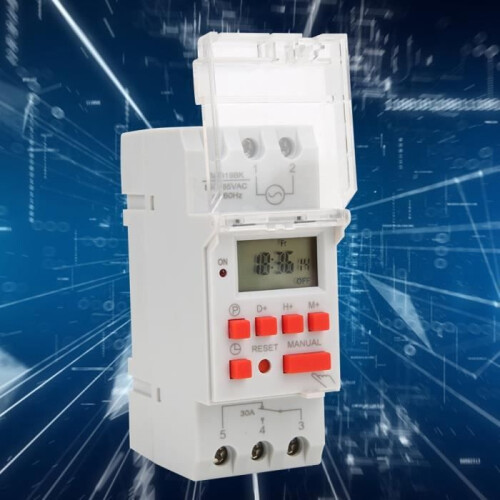 Timer programmabile LCD LIA TM919BK 85~265V AC 30A 7 giorni con interruttori digitali 2