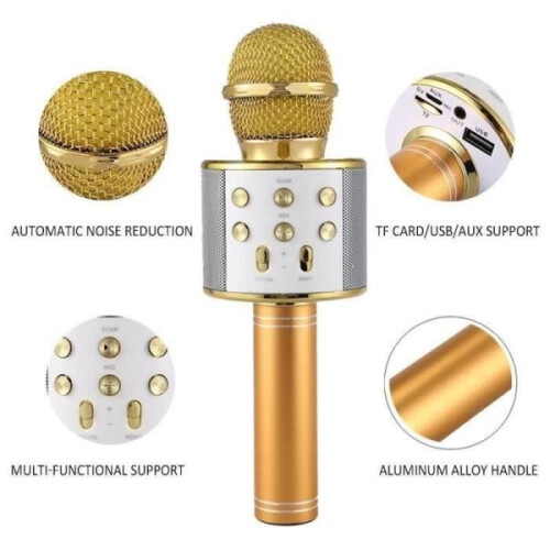 Microfono Karaoke - MAX - KM01 - Wireless Bluetooth - Altoparlante integrato - Cambia voce 2