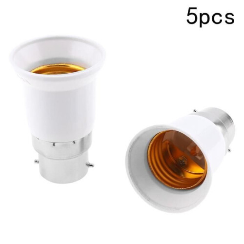 Pack of 5 B22 to E27 socket adapters for LED bulbs 2
