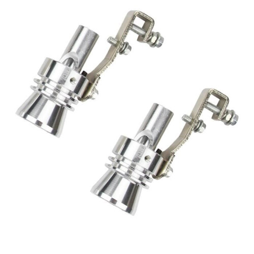 Universal Aluminum Alloy Turbo Whistle Roar Simulator για υπερμεγέθη σωλήνα εξάτμισης ασημί 1