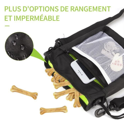Borsa per dolcetti - Pratica - Nera - Tracolla regolabile - Resistente - Ideale per l'addestramento 1
