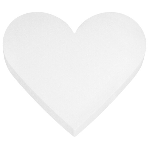 White Heart Foam Cake Dummy for Wedding Decor Practice Model