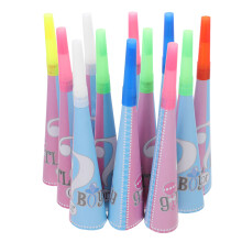 60Pcs Reusable Party Horn Toys Paper PVC Multi-Color Genders Reveal