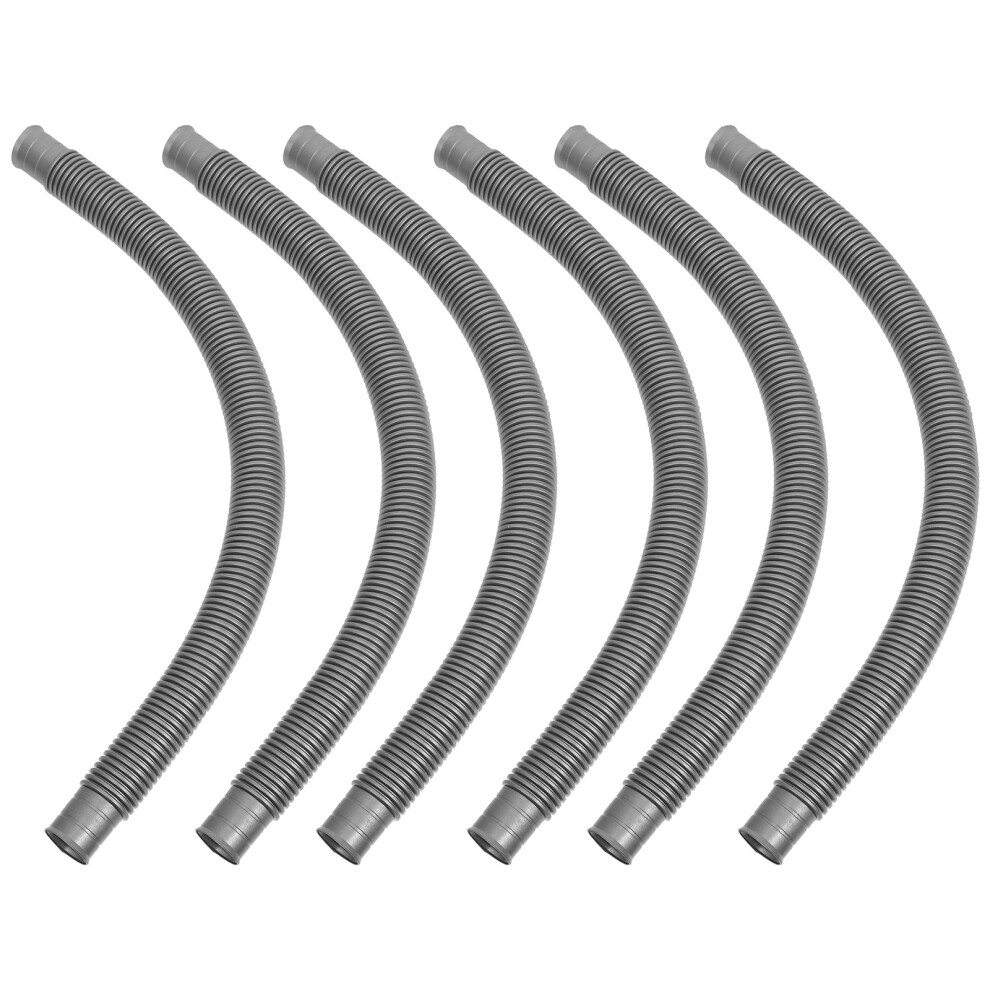 6Pcs Flexible Grey Abs Sink Drain Pipes For Kitchen Waste And Plumbing 3671943504688