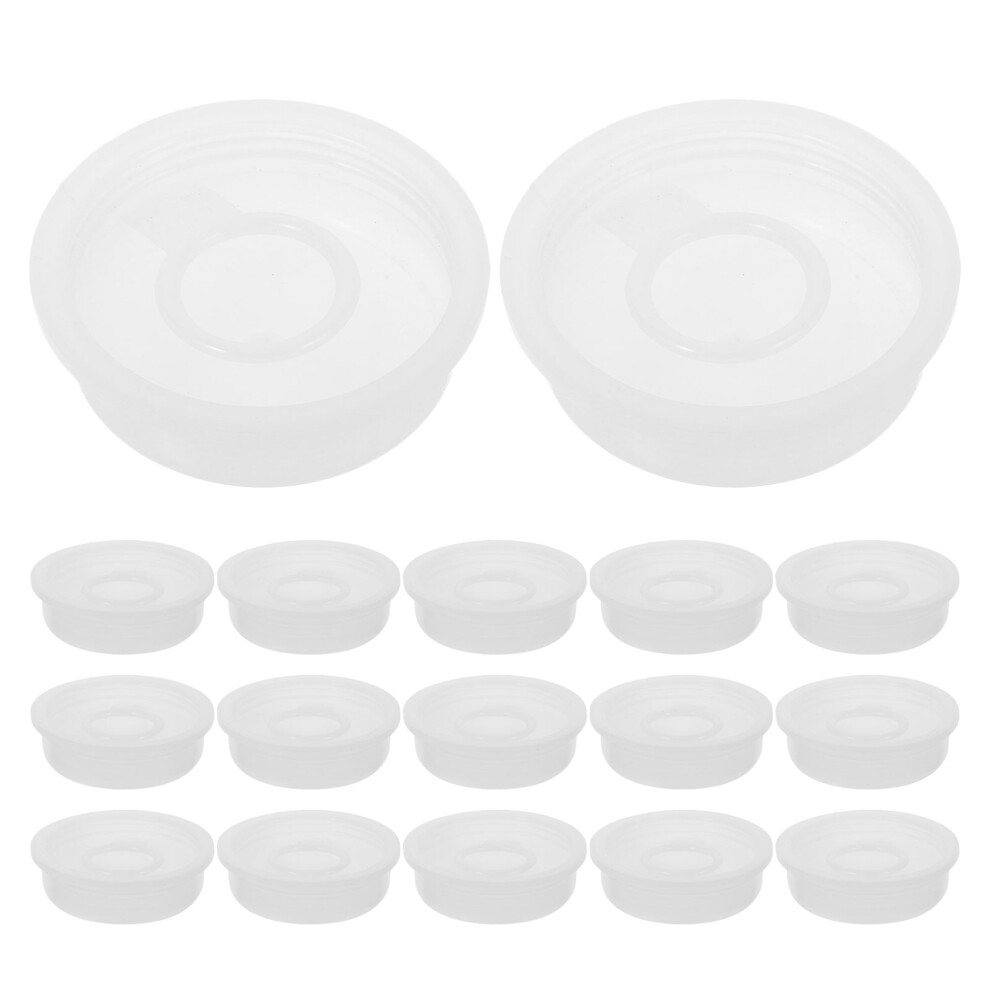 60Pcs White Plastic Drum Lid Covers With Pull Rings For Barrel Sealing 3671943504909