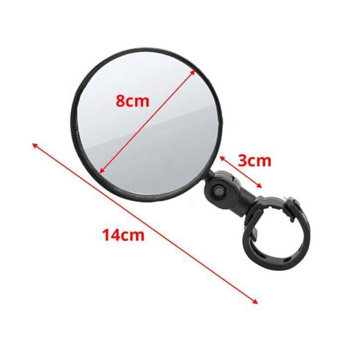 Espejo retrovisor para manillar de bicicleta - Negro 1