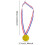 Medalha de plástico - Vencedor - Pacote com 100 - Amarela - Estrela - Fitas para pescoço 3
