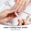 6Pcs Double-Sided Silver Metal Nail Files Nail Buffer with Pointed Tip 7